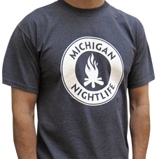 MI Nightlife Heather Navy Tee